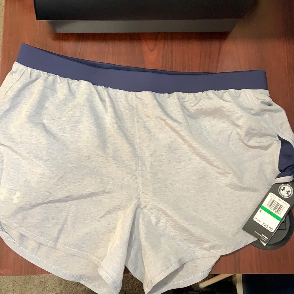 NWT Under Armour gray and navy shorts size large